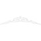 Ekena Millwork Pitch Baile Architectural Grade PVC Gable Pediment, 72"W x 15"H x 1"P (5/12) GPP072X015X100BAI - alternate 2